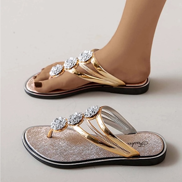 **NEW size 44 or 10** Women Flip flip Vacation Casual Flat Beach Sandals - Picture 3 of 10